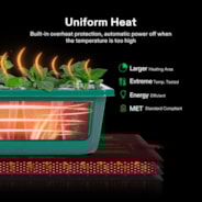 Seedling Heat Mat with Dual Digital Display Thermostat, 20" x 20.75" Black Warm Hydroponic Heating Pad for Seed Germination