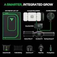 Smart Grow Tent Kit GIY-SGS-42 Pro 2x4, 2-Plant Complete System, with WiFi E42A Controller, 200W AeroLight Wing LED Grow Light, 4-inch AeroZesh T4 Ventilation Combo, and AeroWave E6 Gen2 Clip-on Fan