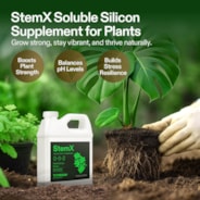 StemX (0-0-2) Silica for Plants, Soluble Silicon Plant Supplement Fertilizer, Liquid Nutrient Solution for Strong Stems, Healthy Leaves, Boost Plant Resilience & pH Balance, 32 oz