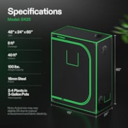 Grow Tent 2x4 S425, 2-4 Plants Use, 600D Light-proof Oxford, 24″ x 48″ x 60″, For Indoor Plants Growing