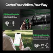 AeroZesh T8 Rohrventilator mit E12 Drehzahlregler, PWM-gesteuerter EC-Lüfter für Growzelt-Belüftung