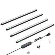 T5 LED Linear Pflanzenlampe 60 cm, 5000K Vollspektrum Grow Light 60W (4 x 15W) mit Timer & Dimmer, Pflanzenlicht für Anzucht, Hydroponik & Indoor Pflanzen, SGS kompatibel, erweiterbar, 4er Set