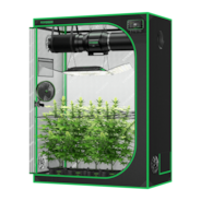 Smart Grow Tent Kit GIY-SGS-52 2x5, 3-Plant Complete System, with WiFi E42A+ Controller, 200W AeroLight Wing LED Grow Light, 6-inch AeroZesh T6 Ventilation Combo, and AeroWave E6 Gen2 Clip-on Fan