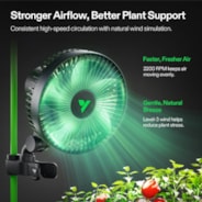 AeroWave A6 Grow Tent Clip Fan, 6" Auto Oscillating Fan with AC Motor, for Hydroponic Ventilation, Black, 2-Pack