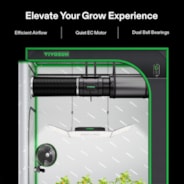 AeroZesh S8 Inline Fan 8″ with E12 Speed Controller, PWM-Controlled EC Fan for Grow Tent Ventilation