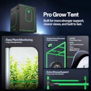 Smart AI Grow Tent System 5x5 Indoor Smart Grow System with Self-Learning AI Controller, Dynamic Airflow & Tunable Spectrum, Automated Climate Control, 2000D Mylar Tent 60"x60"x80"