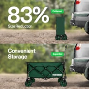 Robuster, zusammenklappbarer Bollerwagen, grün