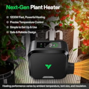 AeroFlux W120 PTC Grow Tent Heater with Thermostat, App & VPD Monitoring for Indoor Grow Tent Climate Control