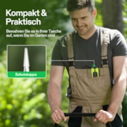 Gardening Hand Pruner Pruning Shear with Straight Stainless Steel Blades, Black-and-Green