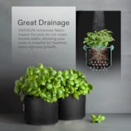 VIVOSUN 10-Pack 15 Gallon Grow Bags, Reinforced Planter Fabric Pots for Gardening Black