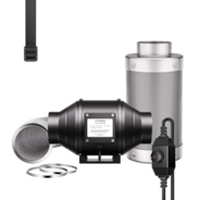 Air Filtration Kit R4 4″, Inline Fan R4 with Variable Speed Controller, Carbon Filter & Ducting Combo