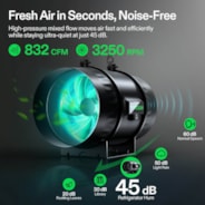 Smart Air Filtration PRO Kit 8", AeroZesh T8 Inline Duct Fan with GrowHub E42A+, Temperature Humidity Controller, Carbon Filter & Ducting Ventilation System for Grow Tent, Hydroponics