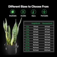 3 Gallon Grow Bags 5-Pack Black Thickened Nonwoven Fabric Pots with Handles