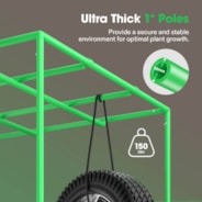 Grow Tent Pro 2.7x2.7 P276, 1-2 Plants Use, Large Front Window, 32″ x 32″ x 63″, For Indoor Plants Growing