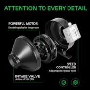 VIVOSUN 8-Inch 740 CFM Inline Duct Fan with Variable Speed Controller