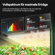 Smart Growbox Komplettset 60 x 60 x 120 cm, Komplettes Grow-Set mit GrowHub E42A+, 1680D Mylar Growzelt, Vollspektrum LED Pflanzenlampe und effizientem Belüftungssystem