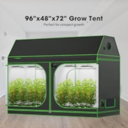 Roof Grow Tent 4x8 R846, 8-16 Plants Use, with Sloping Roof, 48″ x 96″ x 72″, For Indoor Plants Growing