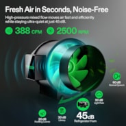 Smart Air Filtration PRO G6 Kit 6", AeroZesh G6 Inline Duct Fan w/GrowHub E42A+ Temperature Humidity WiFi-Controller, Carbon Filter & Ducting, Cooling & Ventilation for Grow Tent, Hydroponics