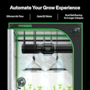 AeroZesh T6 Inline Fan 6″ with E42A Temp. Humidity WiFi Controller, PWM-Controlled EC Fan for Grow Tent Ventilation