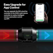 AeroZesh S6 Inline Fan 6″ with E12 Speed Controller, PWM-Controlled EC Fan for Grow Tent Ventilation