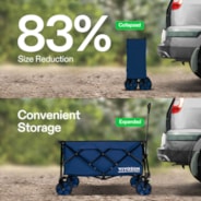 Heavy Duty Collapsible Folding Wagon, Blue