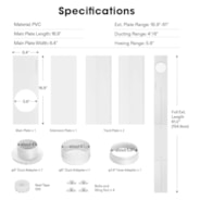 Window Duct Kit, Portable AC Window Seal Kit, Fit with 4”/6” Ducting & 5.9” Hose