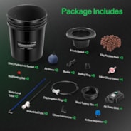 5 Gallon DWC Hydroponic System Kit (2 Bucket, Black)
