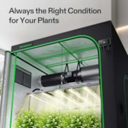 Smart Grow Tent Kit 5x5 Complete Indoor Grow System with Smart Controller, Full-Spectrum LED Grow Light & Ventilation Automation System, 1680D Mylar Tent 60"x60"x80"