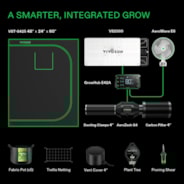 Smart Grow Tent Kit GIY-SGS-42 Lite 2x4, 2-Plant Complete System, with WiFi E42A Controller, 200W VS2000 LED Grow Light, 4-inch AeroZesh G4 Ventilation Combo, and AeroWave E6 Clip-on Fan
