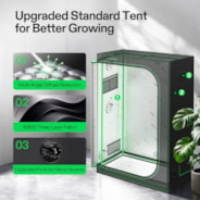 Complete Grow Tent Kit 4x2 Indoor Grow System with GrowHub WiFi Controller, Efficient Ventilation & Full-Spectrum LED Grow Light, 1680D Mylar Lightproof Tent 48"x24"x72"