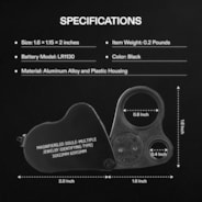 30X-60X Jewelers Loupe Magnifier with LED Light (1-Pack Black)