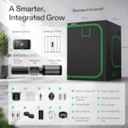 Smart Grow Tent Kit 5x5 Complete Indoor Grow System with Smart Controller, Full-Spectrum LED Grow Light & Ventilation Automation System, 1680D Mylar Tent 60"x60"x80"