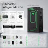 Smart Grow Tent Kit PRO 2x2 Indoor Grow System with 2-in-1 Tunable Spectrum LED Light, Smart GrowHub Automation, Efficient Ventilation & 360° Airflow, 2000D Mylar Tent 24"x24"x48"
