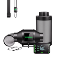 Smartes Abluftset 10 cm, AeroZesh G4 Rohrventilator mit E42A Controller, Kohlefilter & Luftkanal Kombi