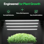 T5 Grow Lights for Indoor Plants, 5000K Full Spectrum 120W (8 x 15W), 2FT LED Plant Light Strip with Timer & Dimming Controller for Seed Starting, 8-Pack