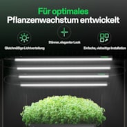 T5 LED Linear Pflanzenlampe 60 cm, 5000K Vollspektrum Grow Light 60W (4 x 15W) mit Timer & Dimmer, Pflanzenlicht für Anzucht, Hydroponik & Indoor Pflanzen, SGS kompatibel, erweiterbar, 4er Set