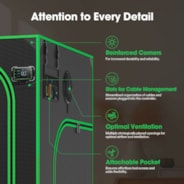 Smart Grow Tent Kit GIY-SGS-55FD 5x5, 6-Plant Complete System, with WiFi E42A Controller, 650W VSFD6500 LED Grow Light, and 8-inch AeroZesh T8 Ventilation Combo