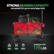 Heavy Duty Collapsible Folding Wagon, Red