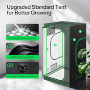 Complete Grow Tent Kit 3x3 Indoor Grow System with GrowHub WiFi Controller, Efficient Ventilation & Full-Spectrum LED Grow Light, 1680D Mylar Lightproof Tent 36"x36"x72"