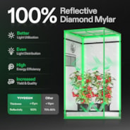 Grow Tent 2x2 S224, 1-2 Plants Use, 600D Light-proof Oxford, 24″ x 24″ x 48″, For Indoor Plants Growing