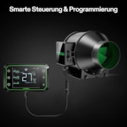 AeroZesh G4 Inline Fan 4″ with E42A Temp. Humidity WiFi Controller, PWM-Controlled EC Fan for Grow Tent Ventilation