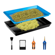 Herb Trimming Tray for Harvest, Blue