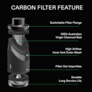 VIVOSUN 4-Inch Black Air Carbon Filter for Odor Control