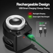 30X Rechargeable Loupe Magnifier with Optical Glass Lens and Lights
