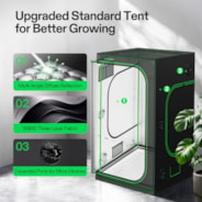 Complete Grow Tent Kit 4x4 Indoor Grow System with GrowHub WiFi Controller, Efficient Ventilation & Full-Spectrum LED Grow Light, 1680D Mylar Lightproof Tent 48"x48"x80"