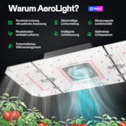 VIVOSUN AeroLight 240W LED Pflanzenlampe mit integriertem Umluftventilator, Vollspektrum Pflanzenlampe für Growzelt, App-Steuerung, mit GrowHub kompatibel, dimmbar, 120 x 60 cm Abdeckfläche