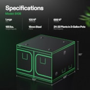 Grow Tent 10x10 S108, 24-32 Plants Use, 600D Light-proof Oxford, 120″ x 120″ x 80″, For Indoor Plants Growing