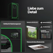 Growbox 80x80x160cm S276, für 1-2 Pflanzen, 600D lichtdichtes Oxford-Gewebe, für den Indoor-Pflanzenanbau