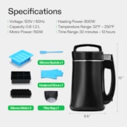 Herbal Decarboxylation and Infusion Machine, Botanical Extractor and Infuser for Making Butter, Oil, and Tinctures, Includes Recipes and Complete Accessories