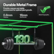 Grow Tent 4x8 S848, 8-16 Plants Use, 600D Light-proof Oxford, 48″ x 96″ x 80″, For Indoor Plants Growing